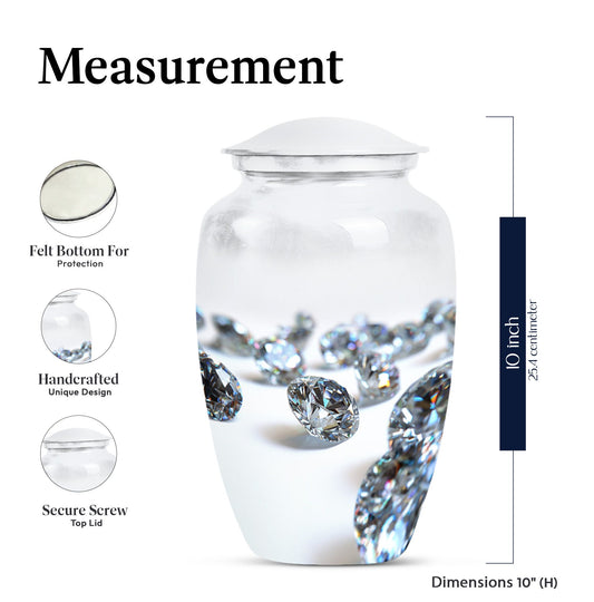 10-inch classic diamond urn.