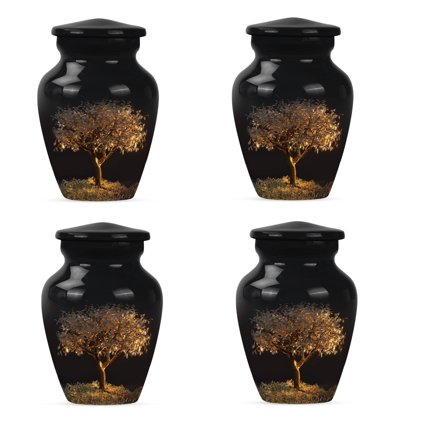 10-inch Classic Aluminium Tree of Life Urn for human ashes.