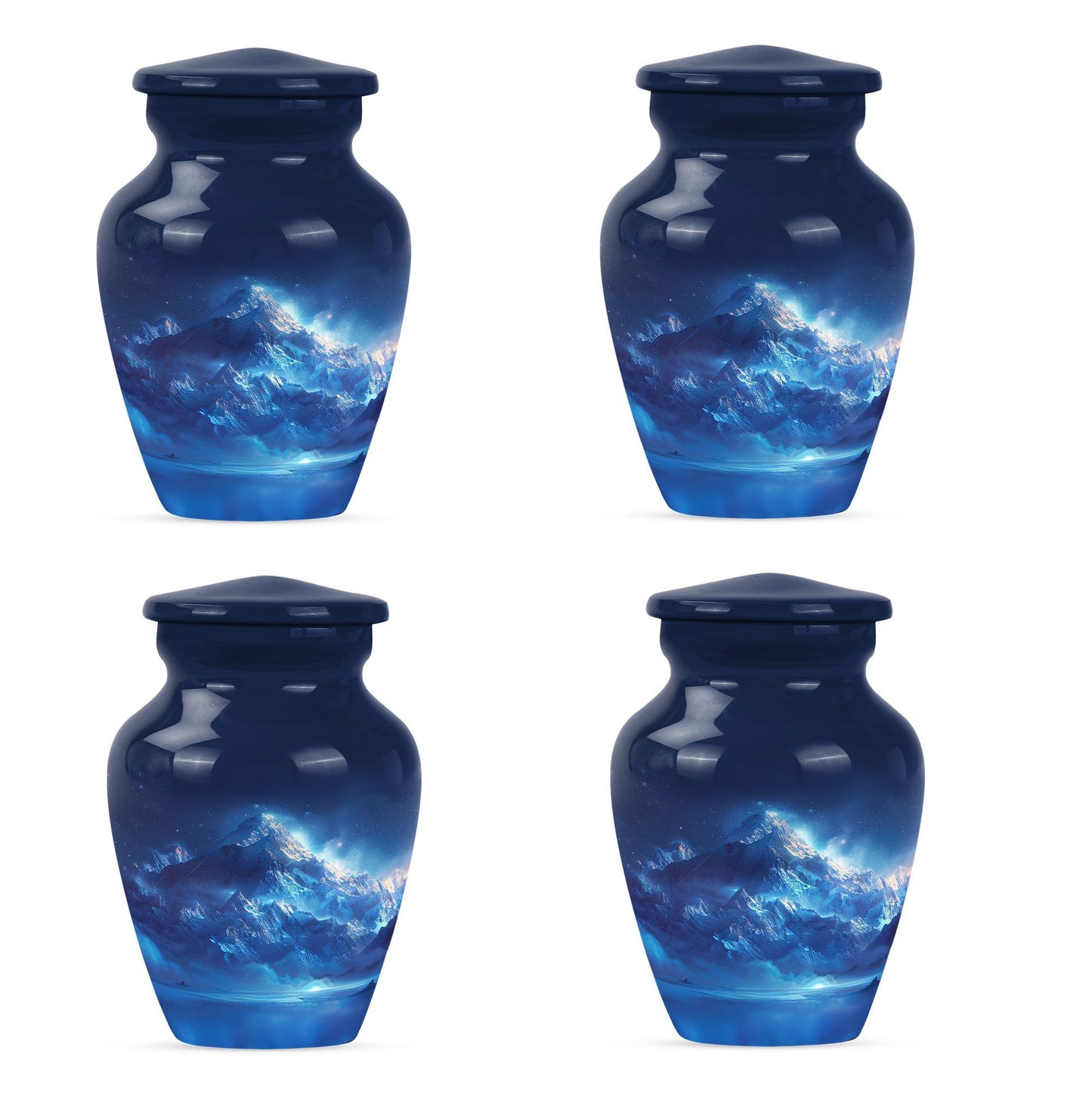 Classic 10 Inch Mountains Urn for ashes, Personalizable