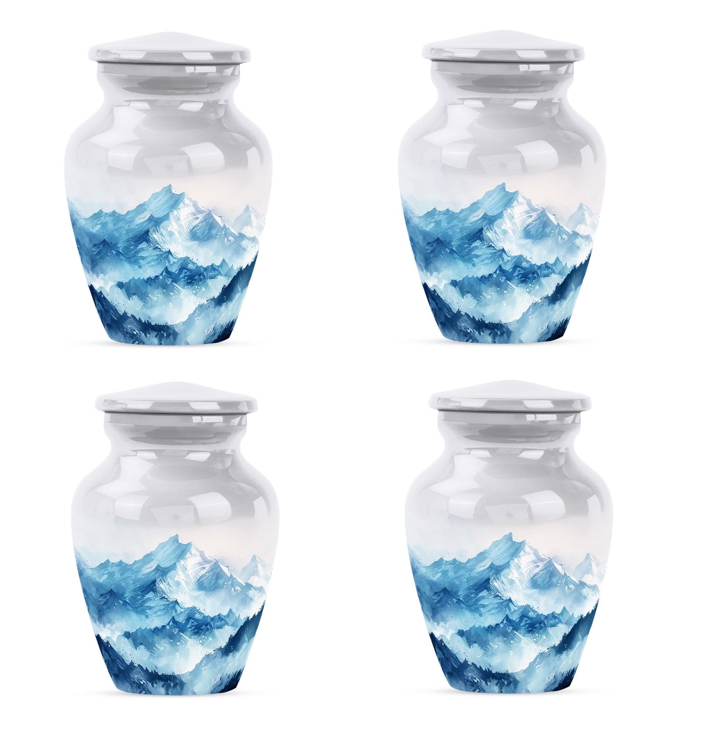 Classic 10 inch mountains urn made of aluminium