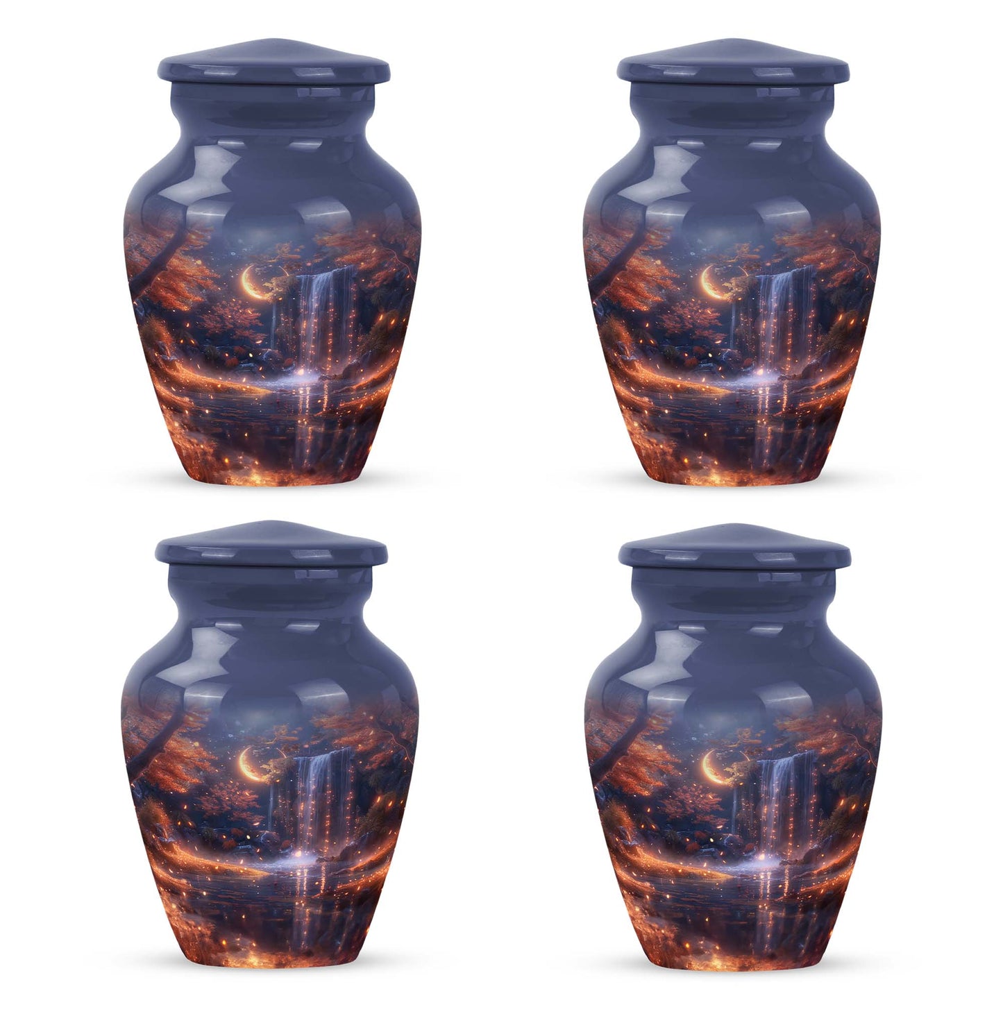 Classic 10-inch lunar urn, memorial funeral urn.