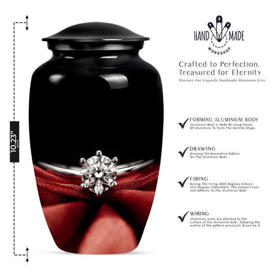 ring urn with personalized name engraving