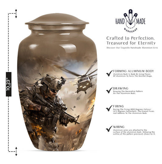 military urn, personalized cremation urn for adult ashes