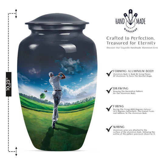 golf urn for funeral ashes