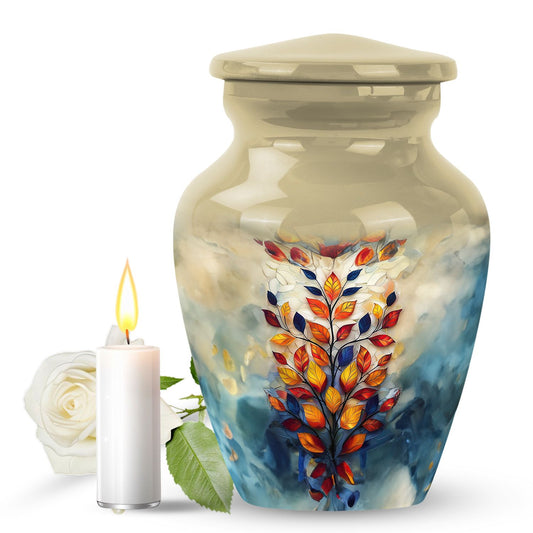 Stained Glass Cremation Urns Large & Small Combo - Funeral Urns For Man