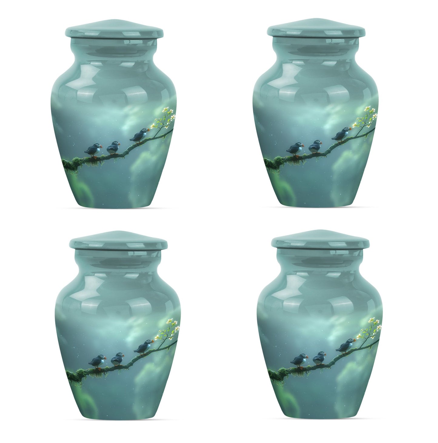 Puffin Bird Urn, designed for male cremation ashes.