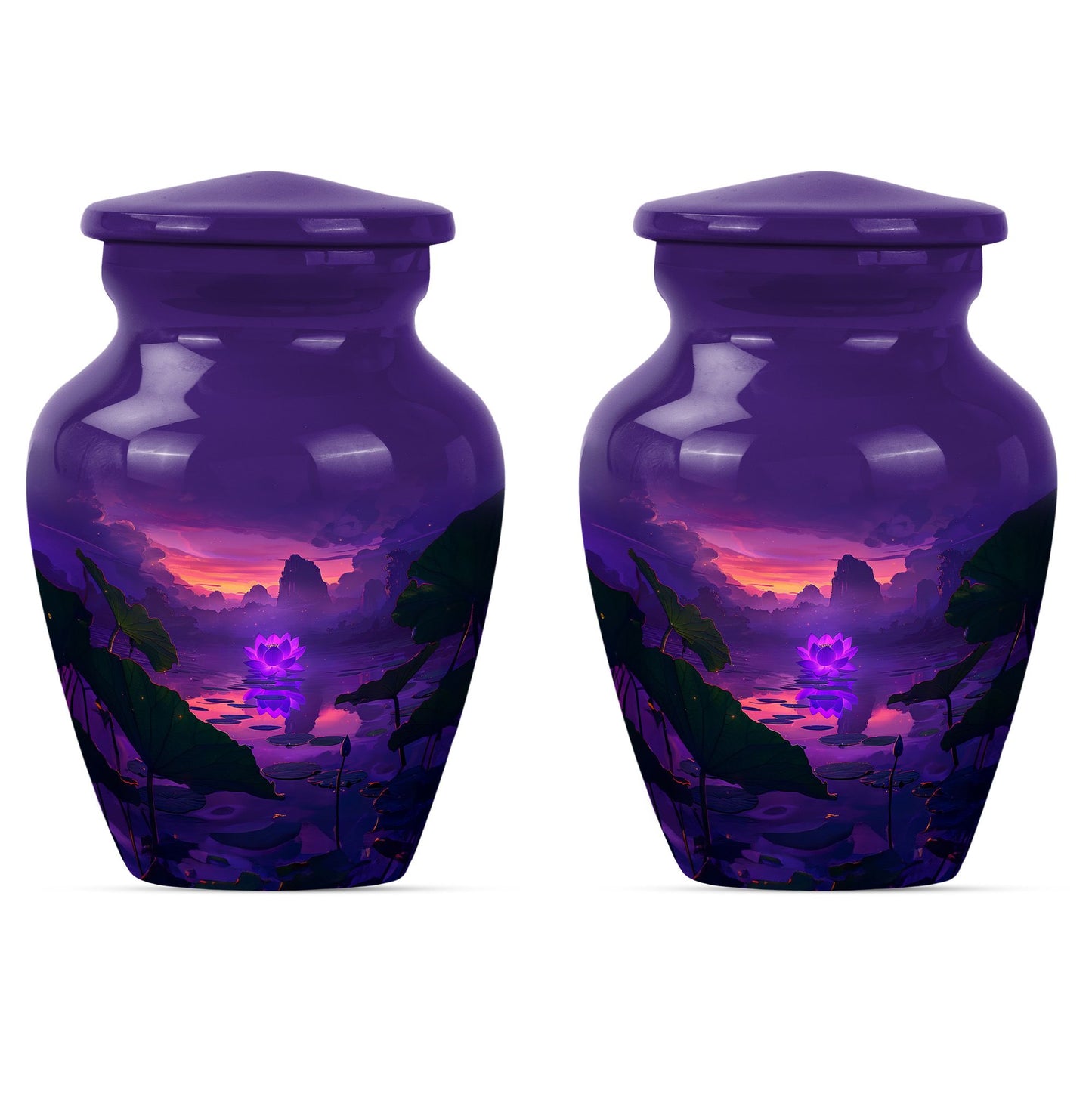 Personalized Flower Cremation Urn for Human Ashes - 10-inch, 200 cu in - Yatskia