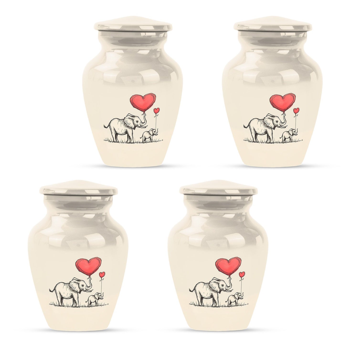 classic Elephant family urn for human ashes.