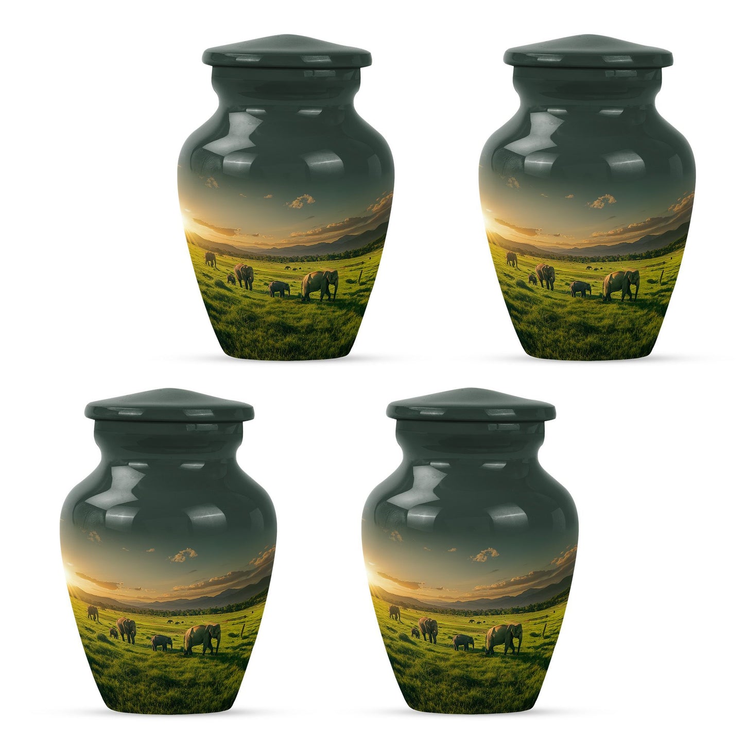elephant family urn for cremation