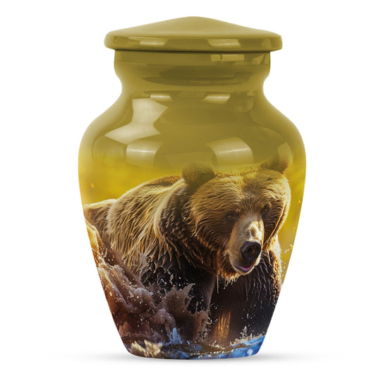 Personalized Bear Cremation Urn for Mom - 10-inch, 200 cu in - Yatskia