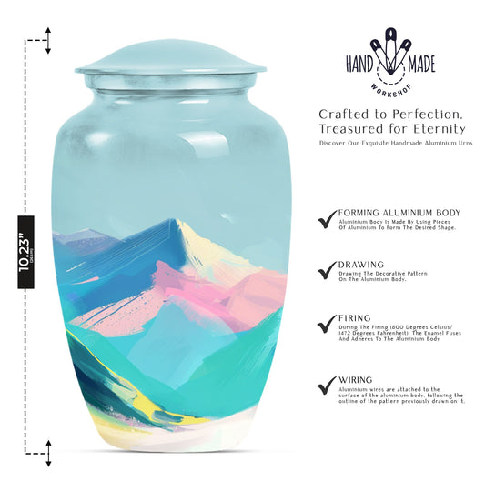 MOUNTAINS urn in Purple Meadow