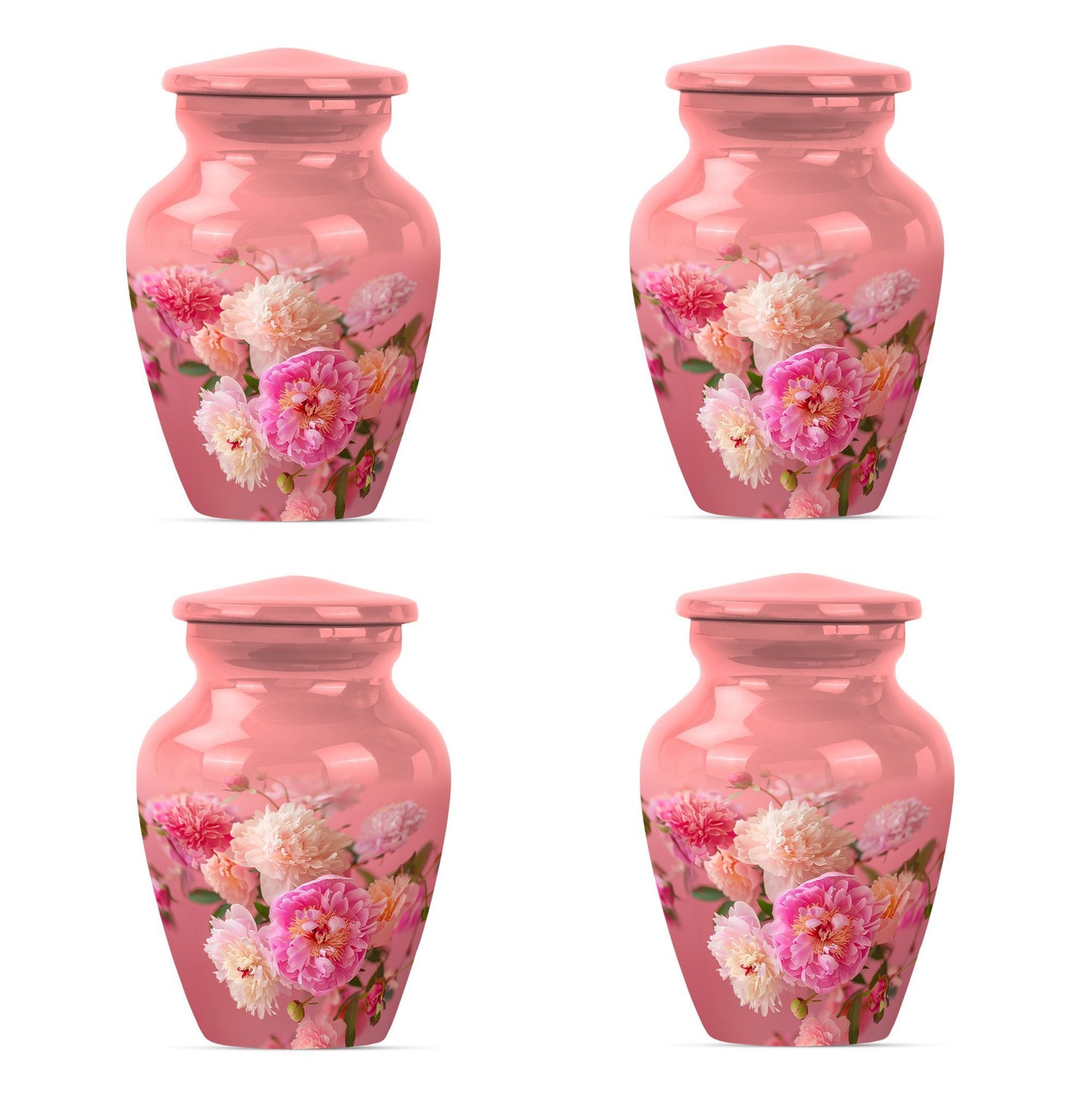 purple meadow themed flower memorial adult urn