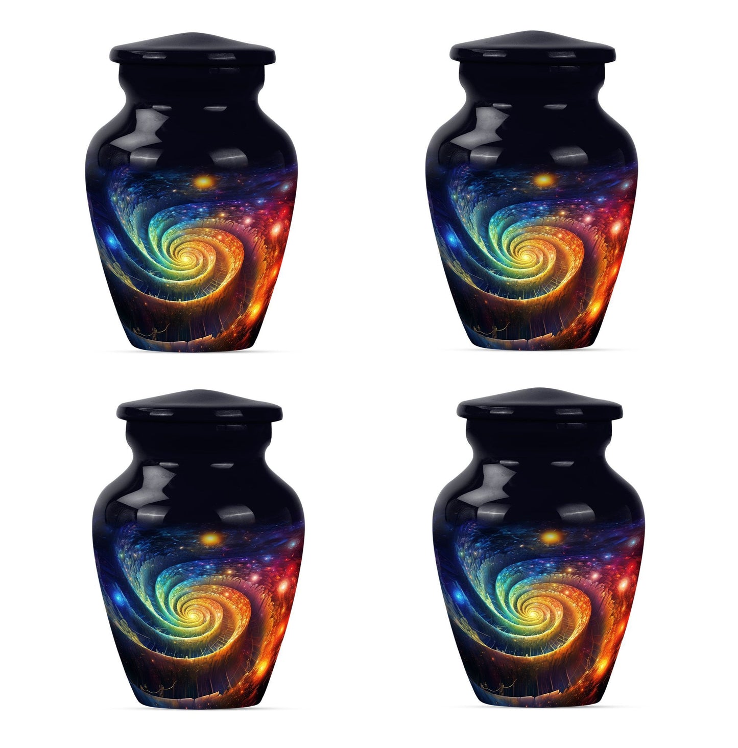 Classic Galaxy Urn for men ashes in Purple Meadow theme.