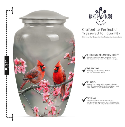 Cardinal bird classic urn for mom