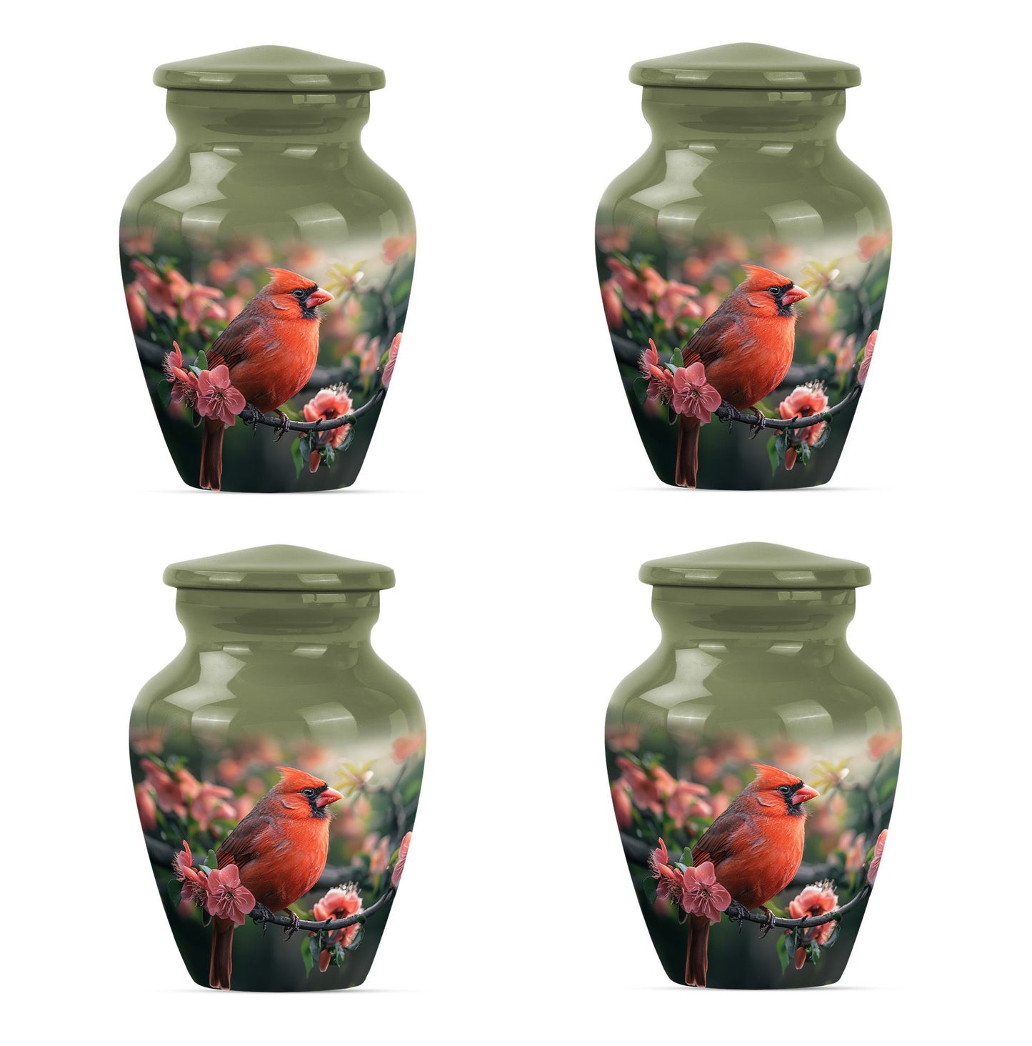 Classic 10-inch aluminium urn featuring a wolf howling theme