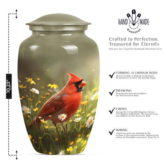Cardinal Bird Memorial Urn
