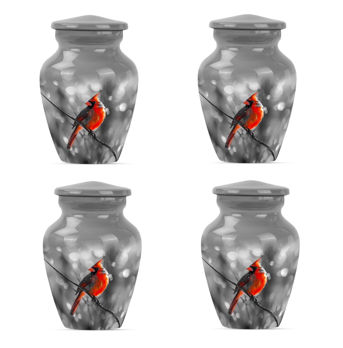 Cardinal Bird Memorial Urn