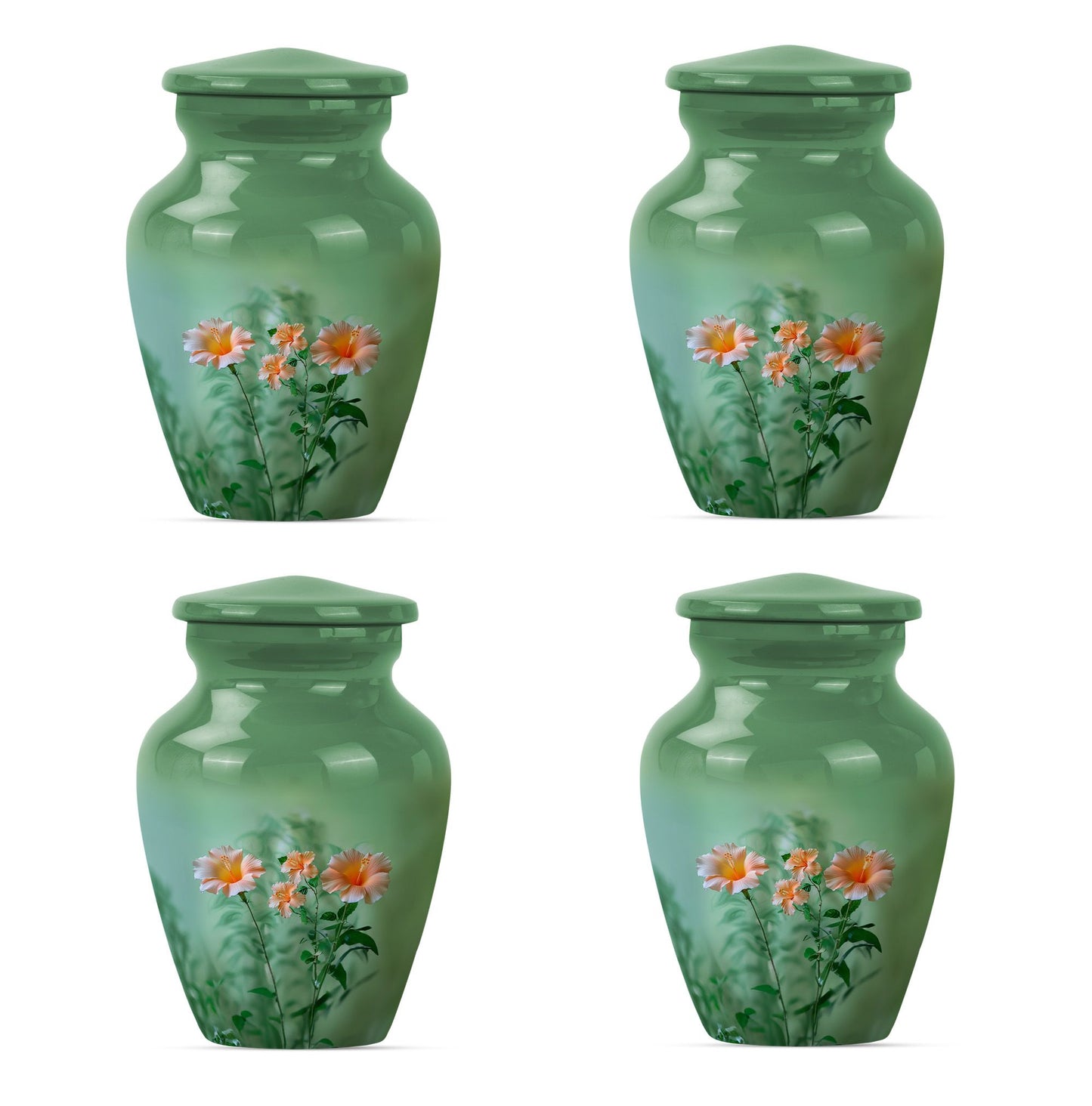 10 inch Classic Aluminium urn for male cremation ashes.