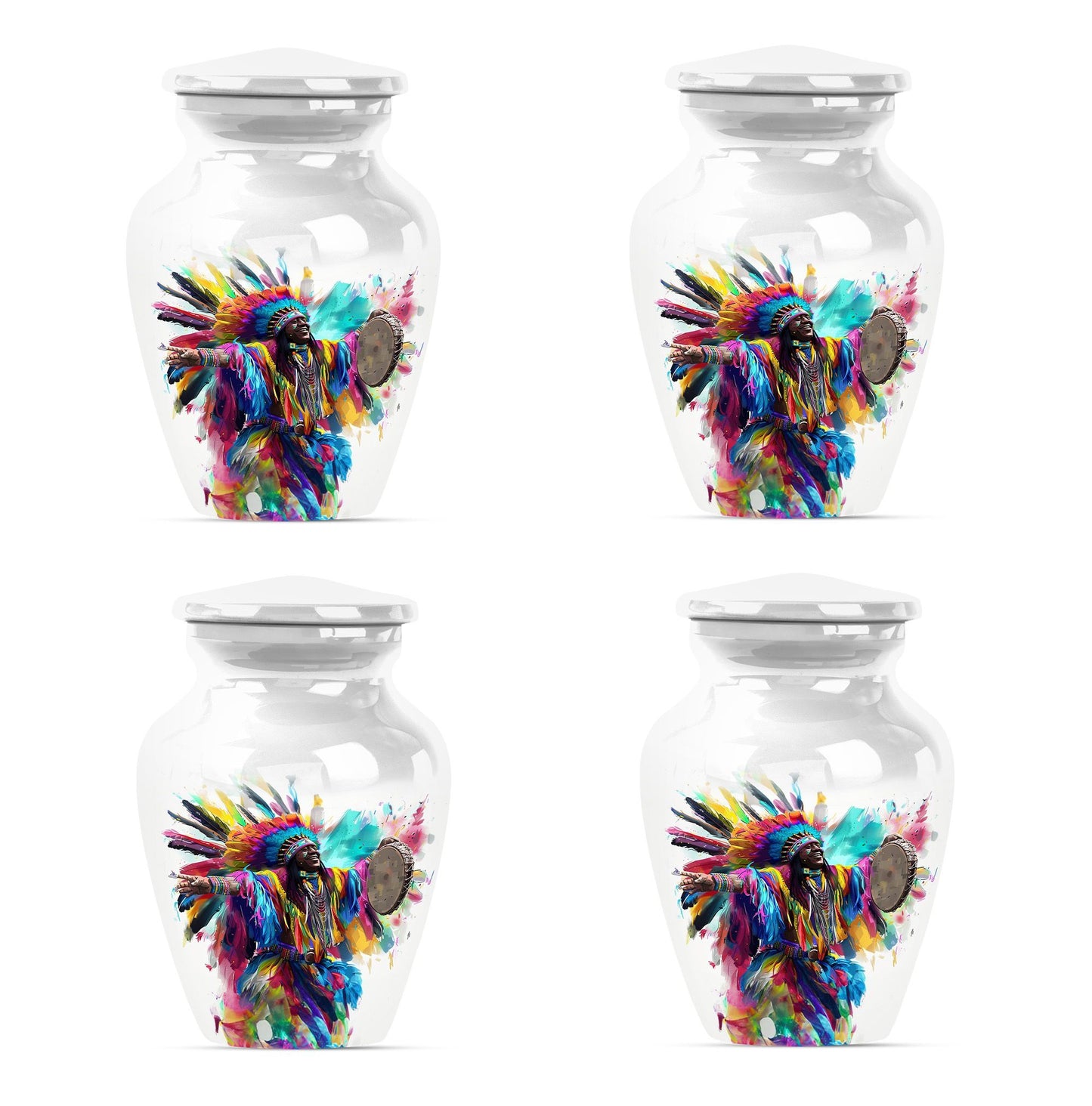 Man Urn, wolf themed classic design for adult male