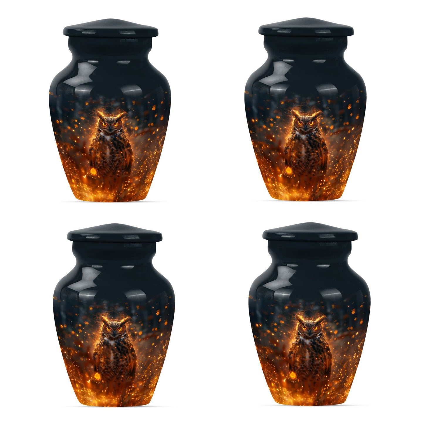 owl urn, used as a memorial urn