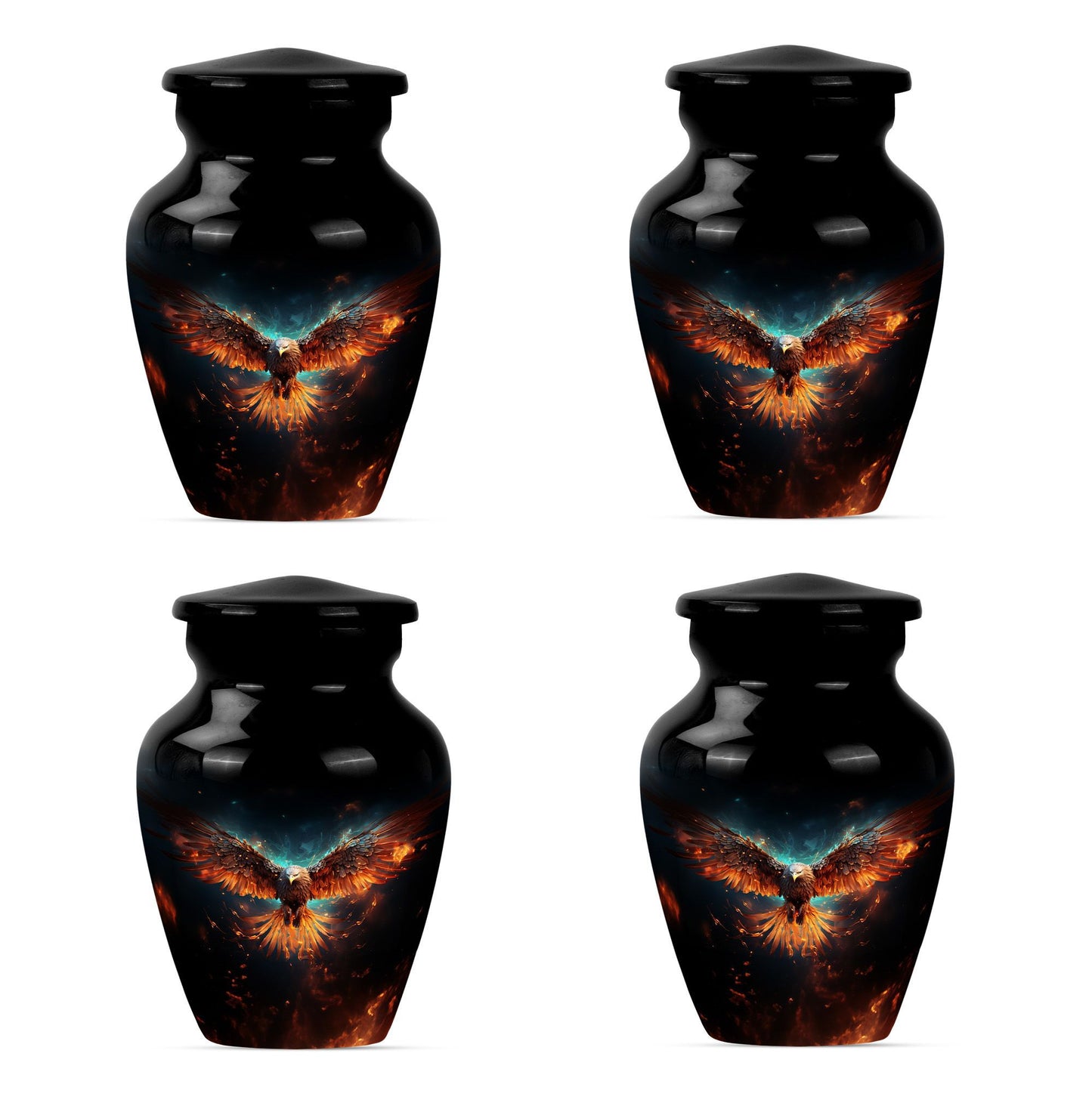 EAGLE Urn, a classic wolf howling-themed memorial urn.