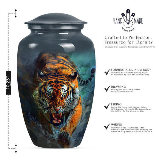 Classic urn with flower theme for tiger urn.
