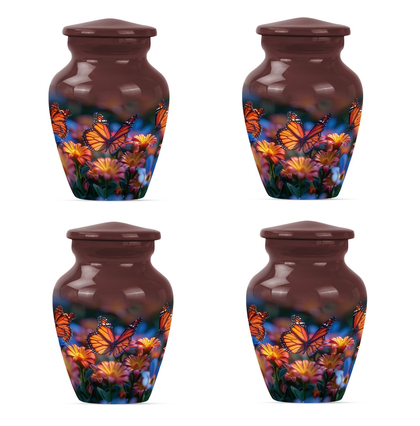 classic butterfly-themed urn for human ashes
