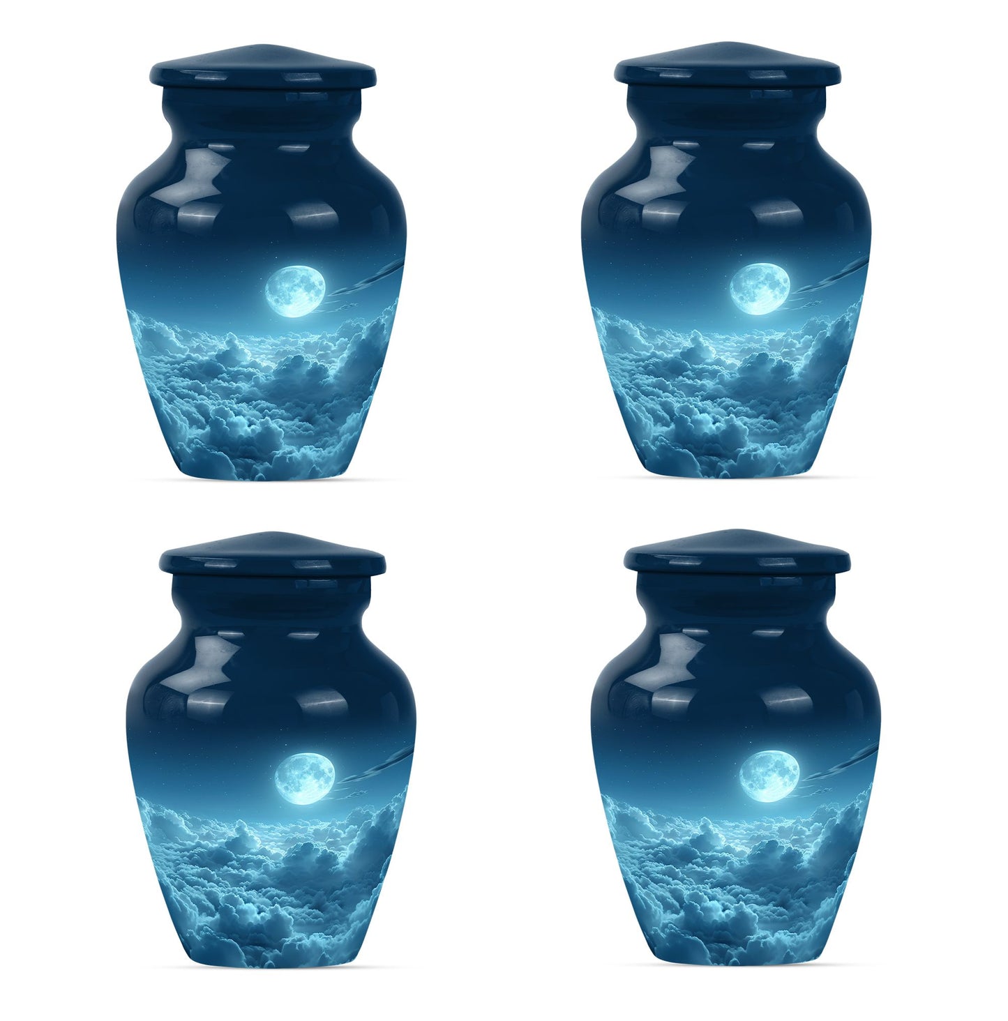 clouds urn with butterfly theme for adult human ashes