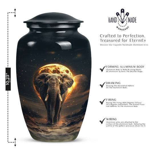 Elephant Urn theme with butterflies,