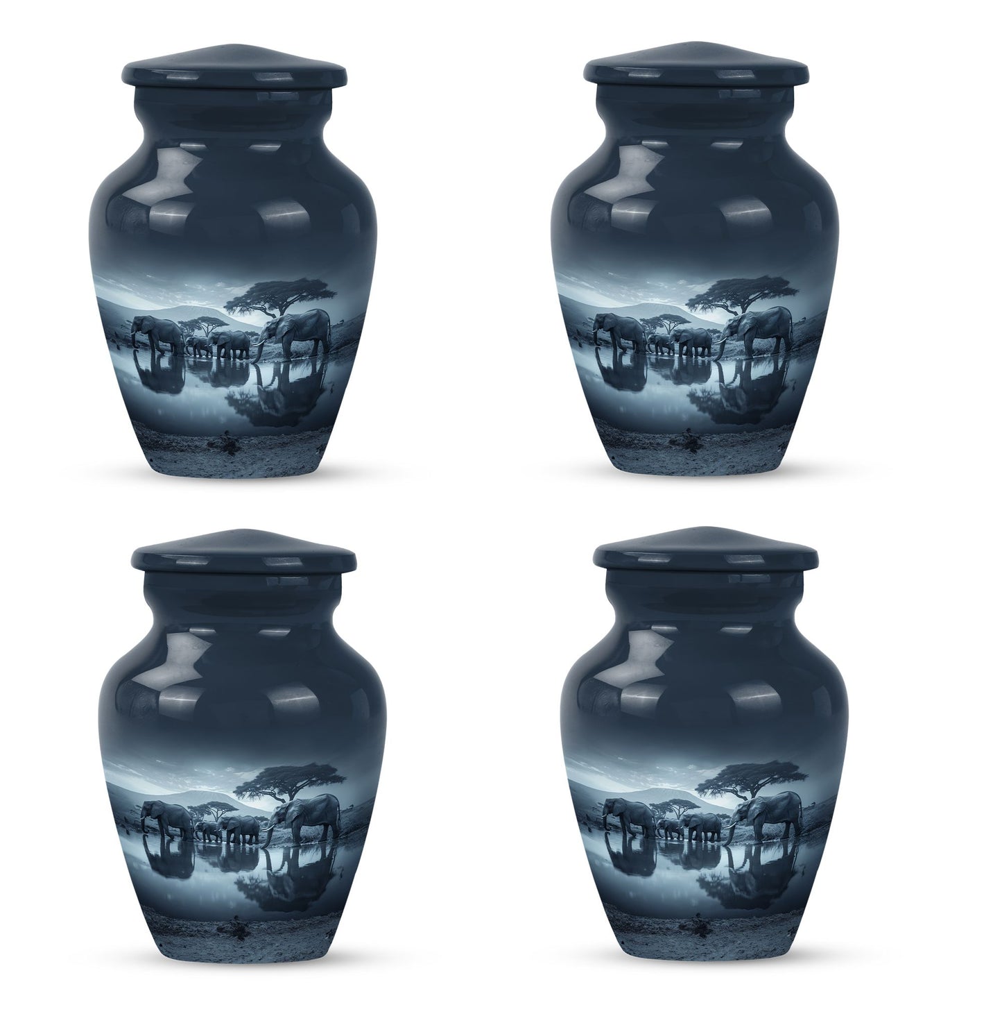 Classic 10-inch Elephant-themed cremation urn