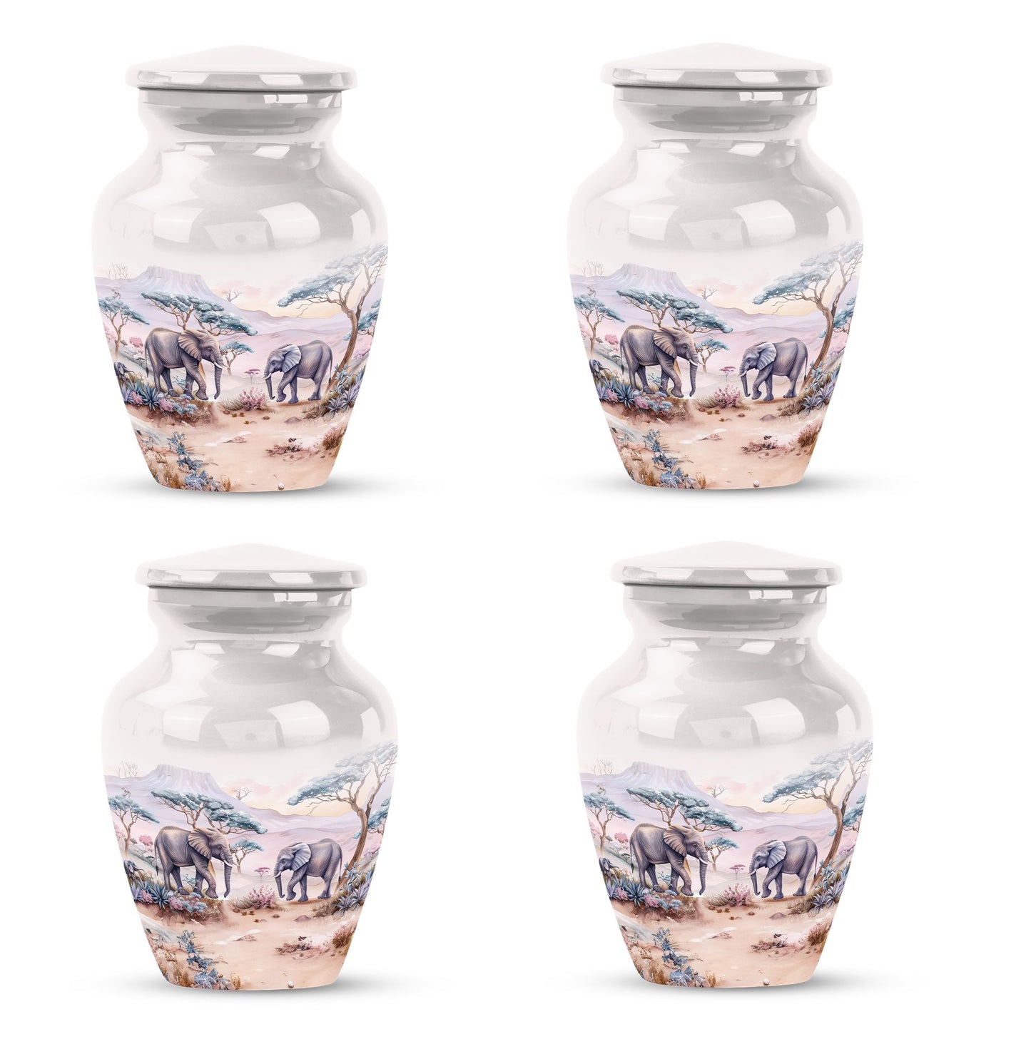Butterfly themed elephant urn.