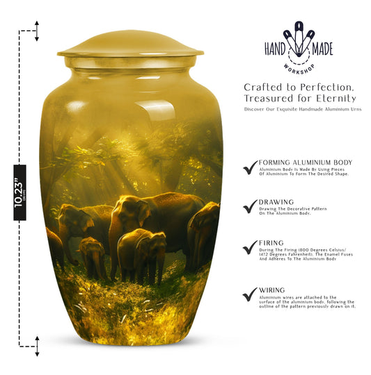 Classic Aluminium Elephant Cremation Urn