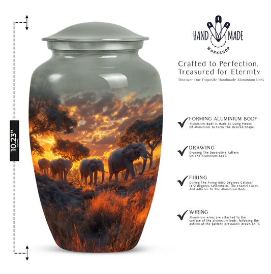 Classic 10-inch Elephant Urn for mother's