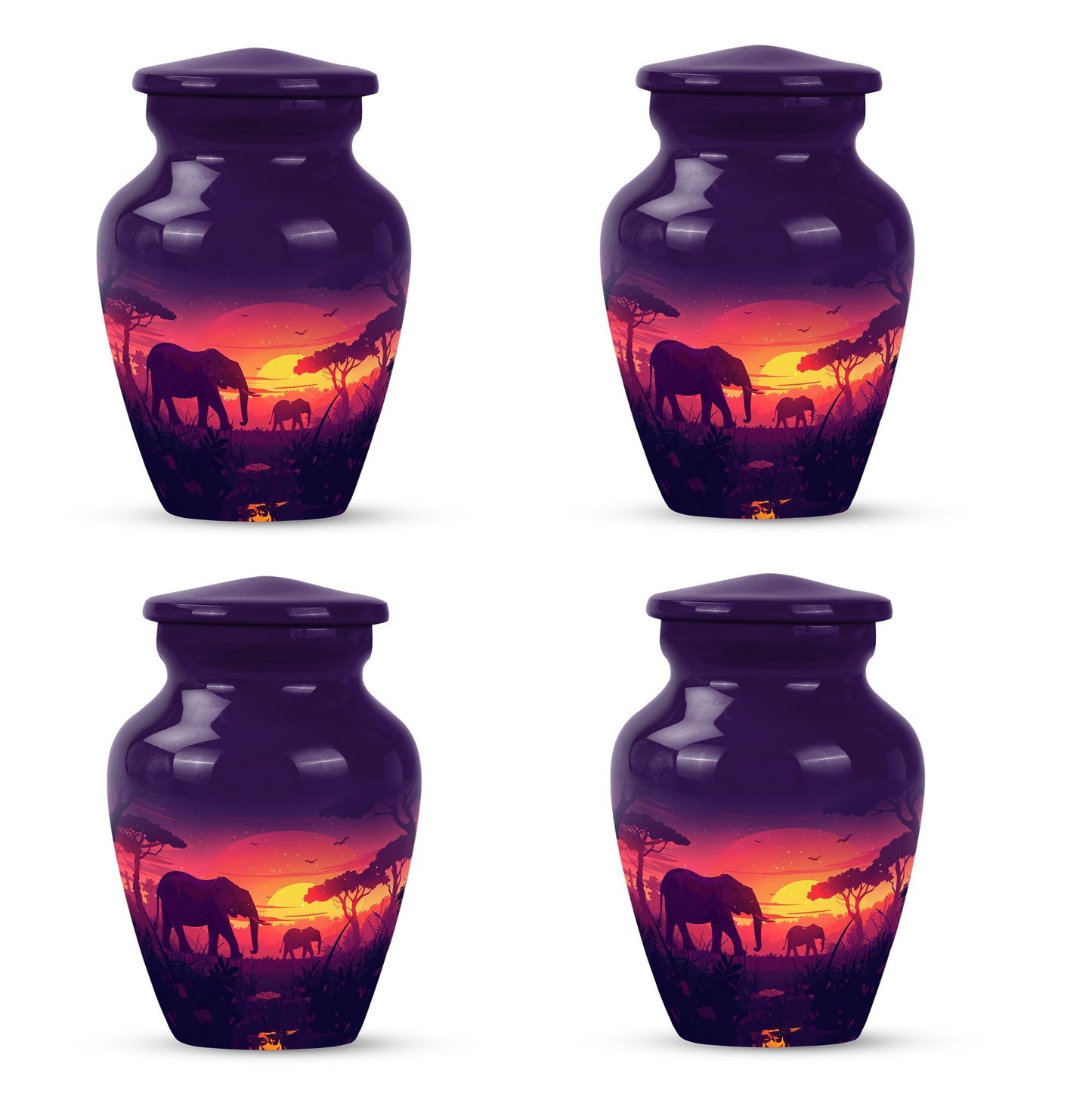Elephant Family Urn.