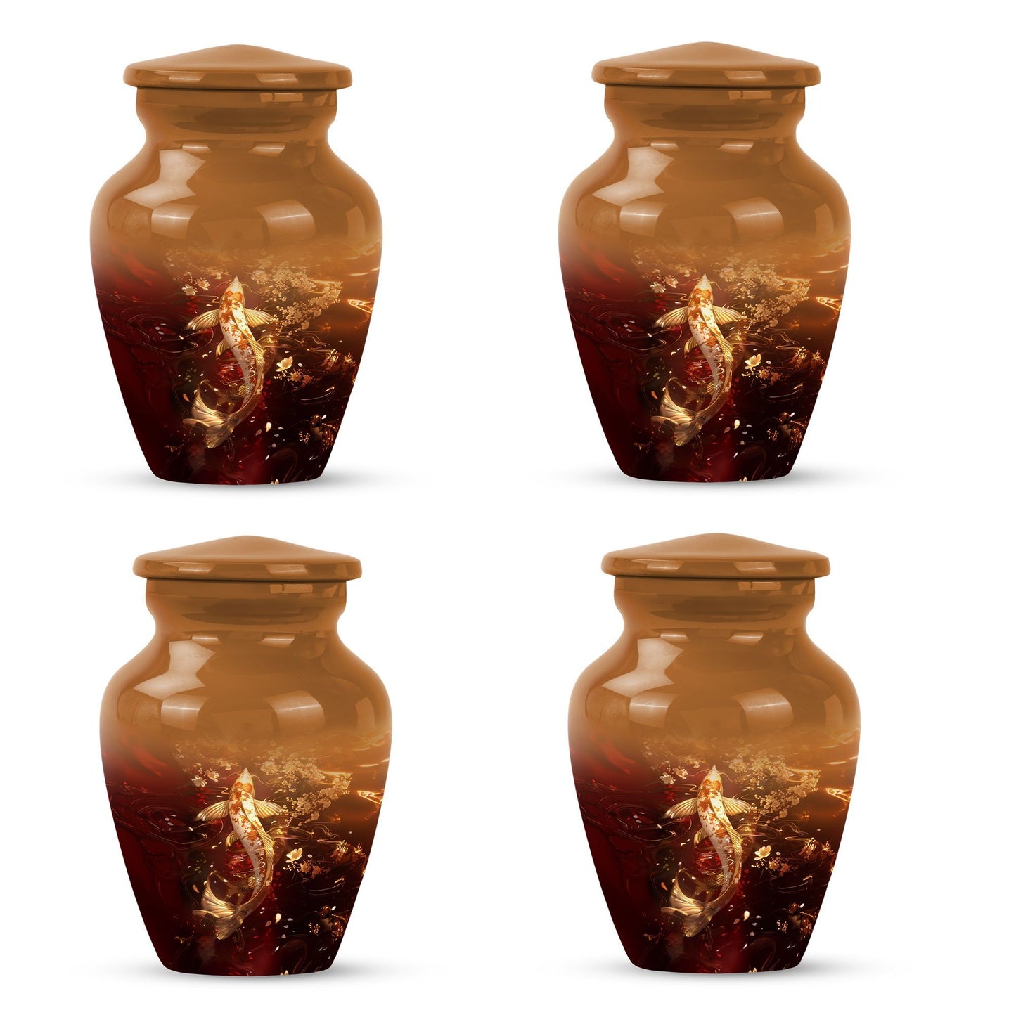 gold fish urn for cremation ashes
