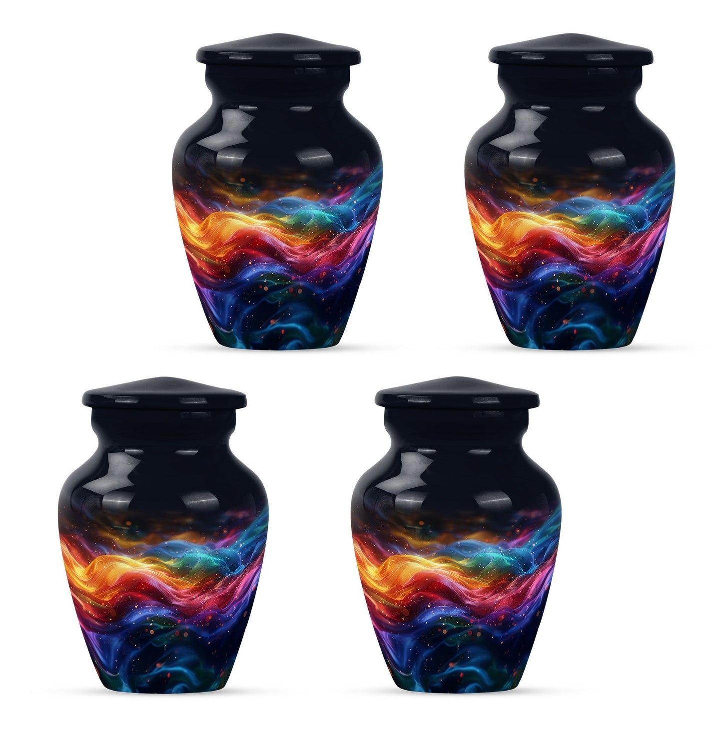 abstract butterfly-themed urn