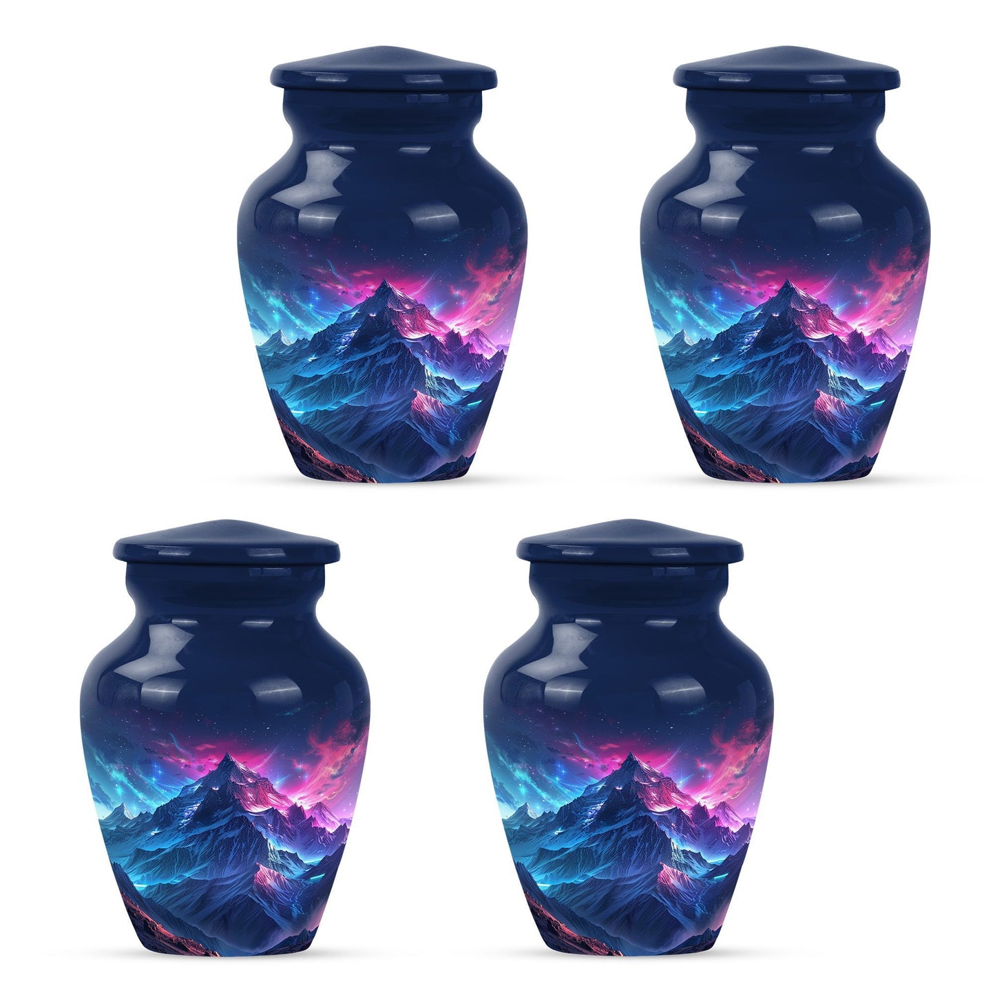 Northern Lights cremation urn for male.
