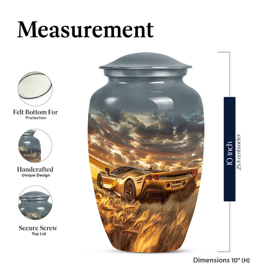 Classic 10-inch aluminum car urn
