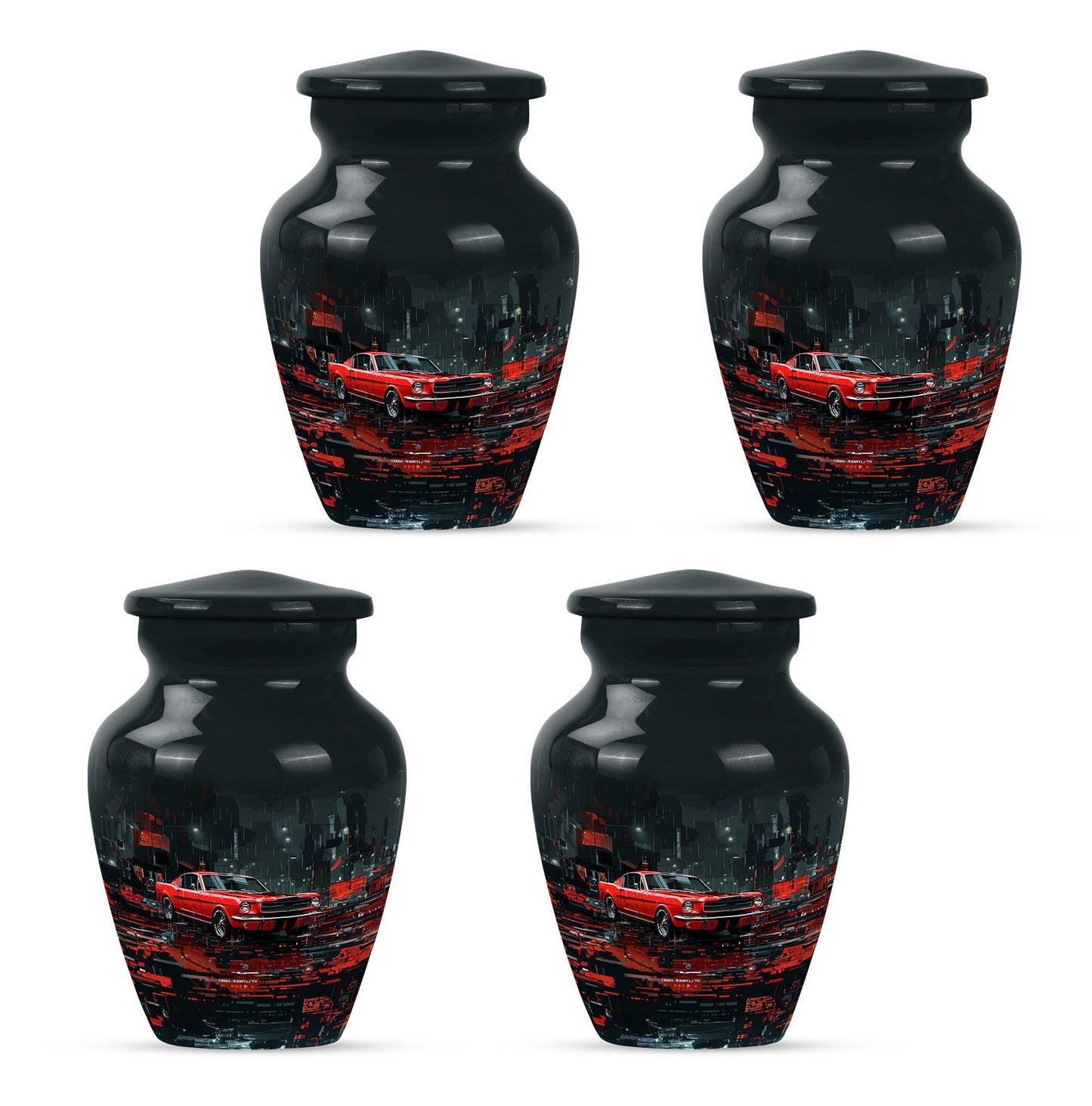Classic 10 inch butterfly-themed cremation urn.