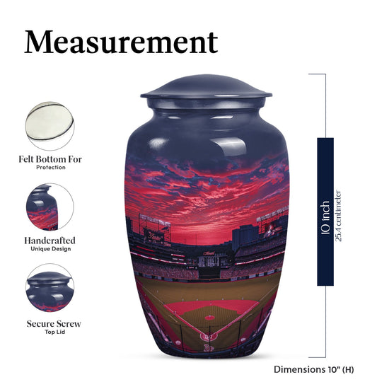 Classic 10-inch baseball urn for dad.