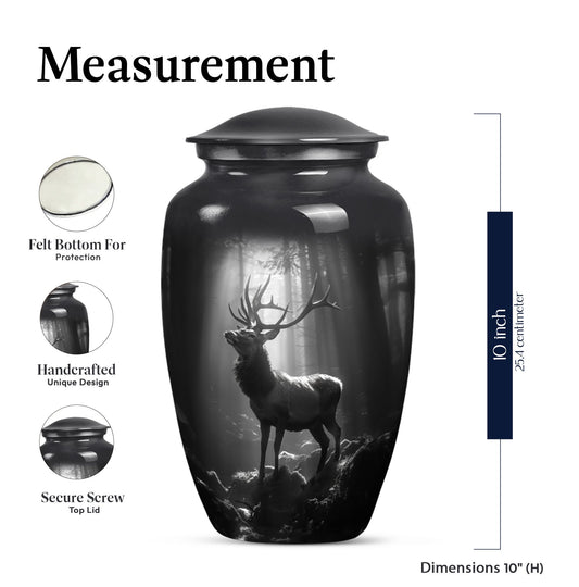 large deer urn for adult human ashes