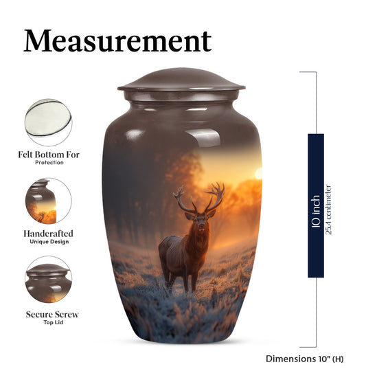 gramophone-themed deer memorial medium urn