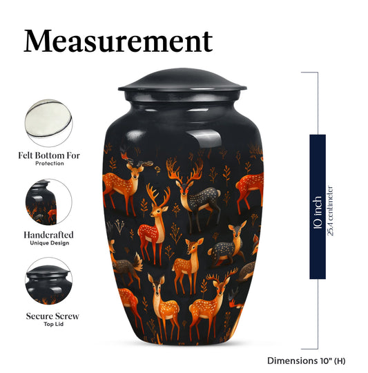 10-inch Classic Gramophone-inspired Deer Urn.