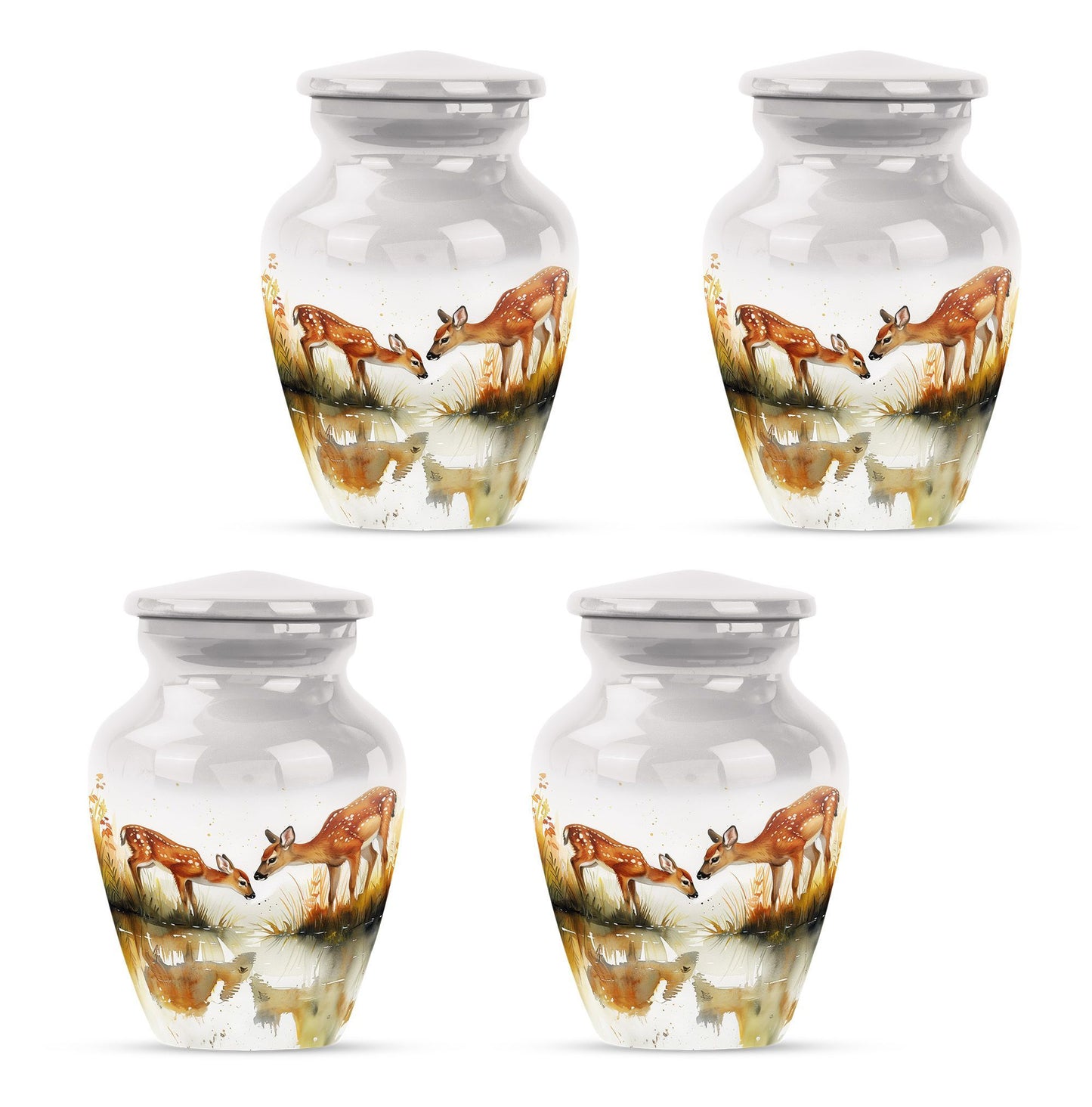 deer family urn for burial ashes