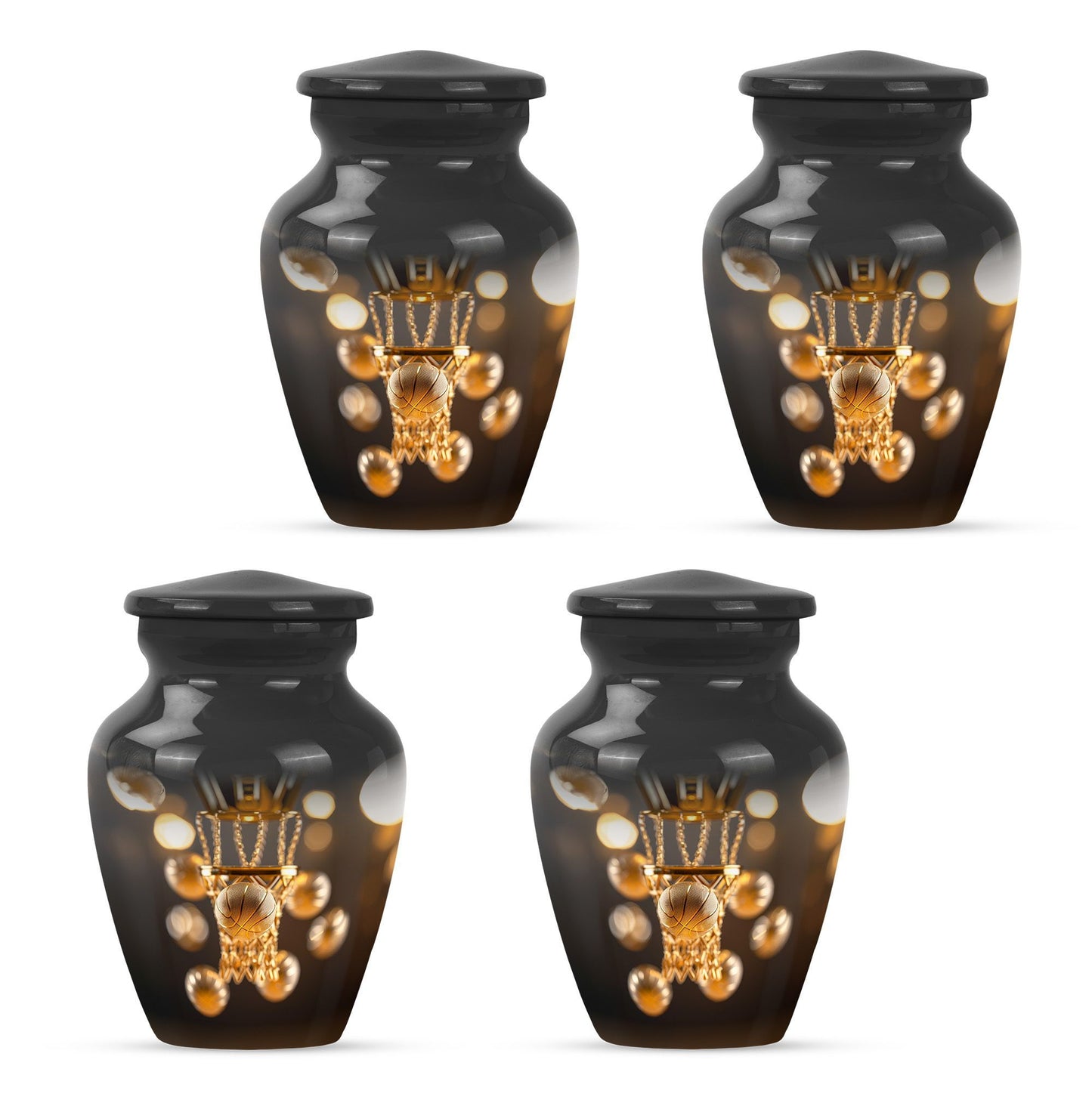 Classic 10-Inch basketball-themed memorial urn.
