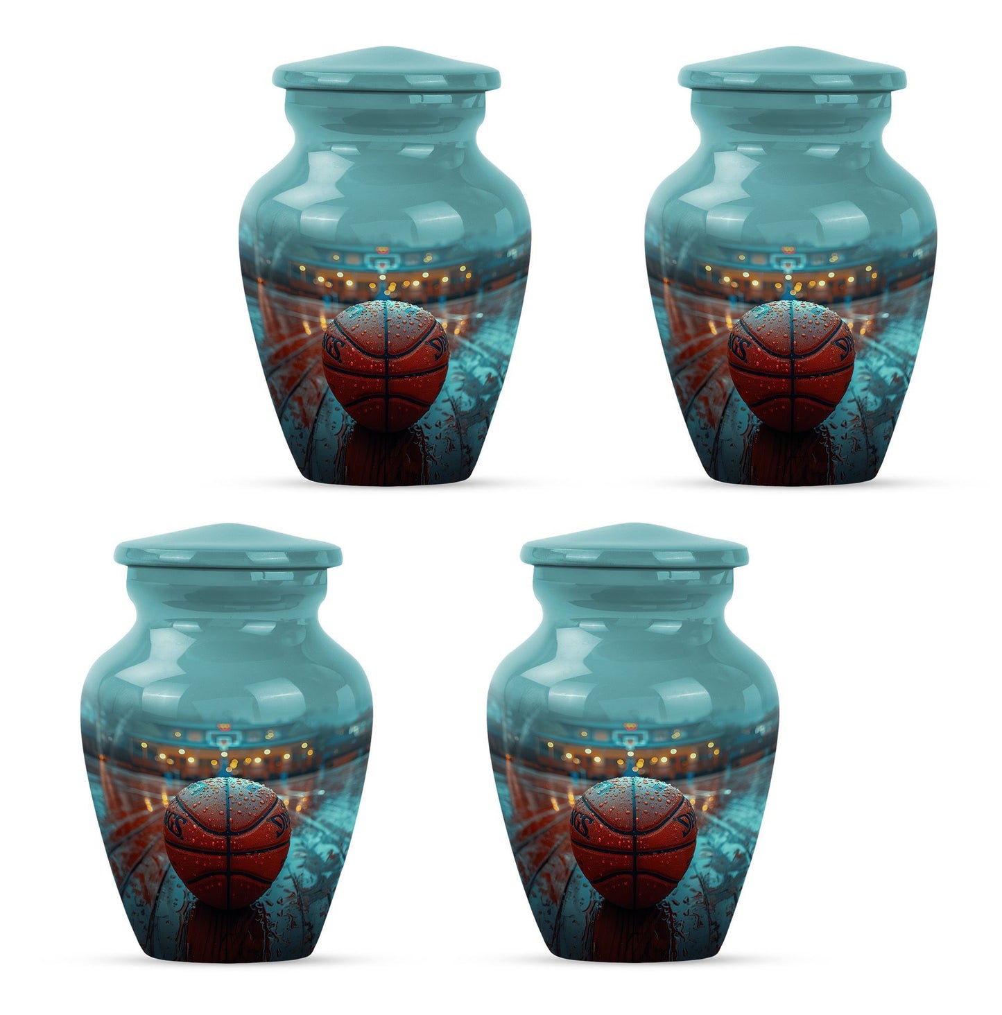 Classic 10-inch basketball-themed urn