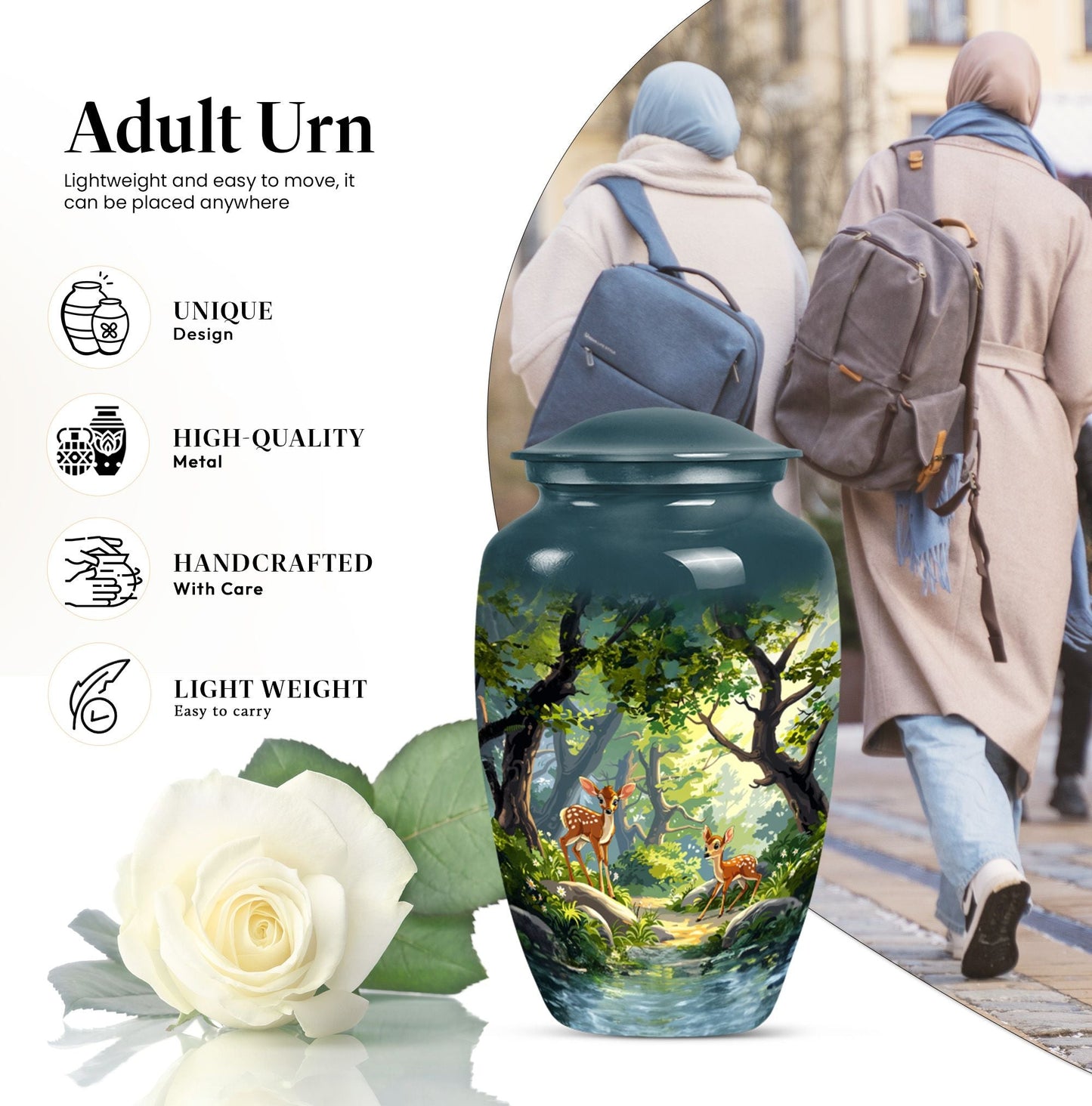 Personalized Bird Cremation Urn for Human Ashes - 10-inch, 200 cu in - Yatskia