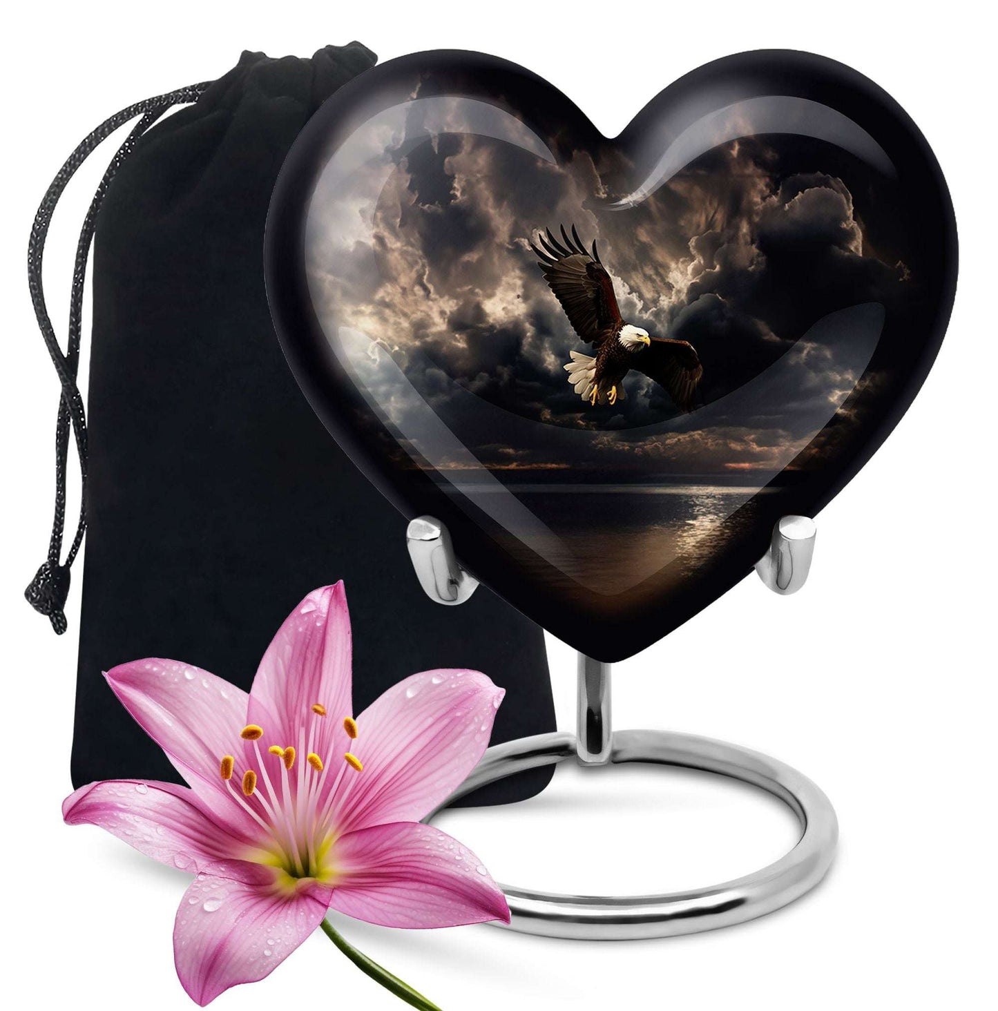 Eagle Cremation Urn for Ashes – Black Eagle Urns For Memorial Service