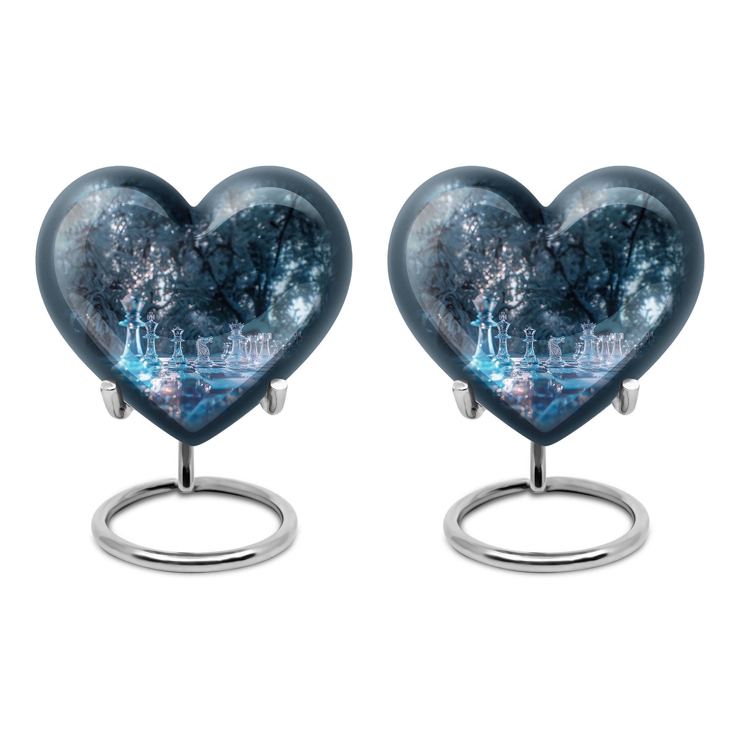 heart-shaped chess urn