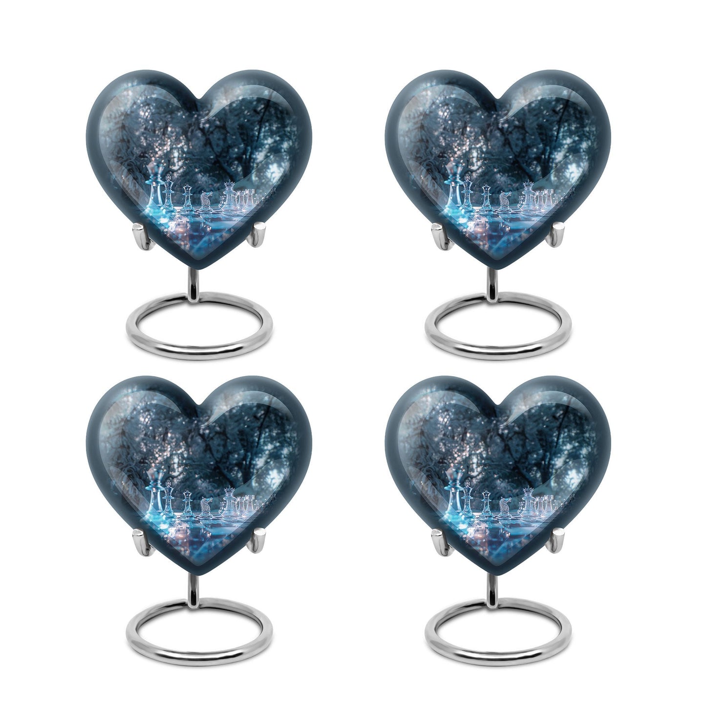 heart-shaped chess urn